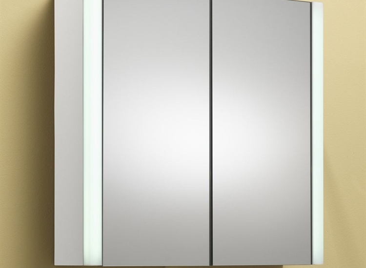 Monica 600mm 2-Door Mirrored Cabinet with Integrated Lights